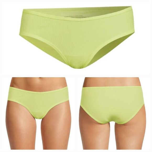 🔺️NWT Lime Cotton Ribbed Cheeky Panties Medium - Picture 1 of 4